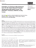 Cover page: Estimation of a Preference-Based Summary Score for the Patient-Reported Outcomes Measurement Information System: The PROMIS®-Preference (PROPr) Scoring System