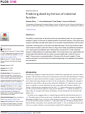 Cover page: Predicting death by the loss of intestinal function