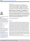 Cover page: Combined computational modeling and experimental analysis integrating chemical and mechanical signals suggests possible mechanism of shoot meristem maintenance