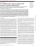 Cover page: The unfolded protein response regulator ATF6 promotes mesodermal differentiation.