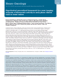 Cover page: Hypothetical generalized framework for a new imaging endpoint of therapeutic activity in early phase clinical trials in brain tumors