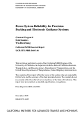 Cover page: Power System Reliability for Precision Docking and Electronic Guidance Systems