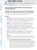 Cover page: Gaps in Ambulatory Patient Safety for Immunosuppressive Specialty Medications