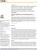 Cover page: Health assessment of future PM2.5 exposures from indoor, outdoor, and secondhand tobacco smoke concentrations under alternative policy pathways in Ulaanbaatar, Mongolia