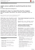 Cover page: Quality assurance guidelines for superficial hyperthermia clinical trials