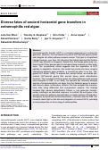 Cover page: Diverse fates of ancient horizontal gene transfers in extremophilic red algae