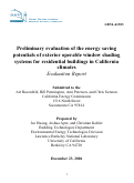 Cover page: Preliminary evaluation of the energy saving potentials of exterior operable window shading systems for residential buildings in California climates