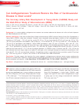 Cover page: Can Antihypertensive Treatment Restore the Risk of Cardiovascular Disease to Ideal Levels?