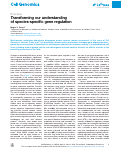 Cover page: Transforming our understanding of species-specific gene regulation