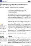 Cover page: Immunotherapy Approaches in Isocitrate-Dehydrogenase-Mutant Low-Grade Glioma