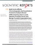 Cover page: Multi-lectin Affinity Chromatography and Quantitative Proteomic Analysis Reveal Differential Glycoform Levels between Prostate Cancer and Benign Prostatic Hyperplasia Sera