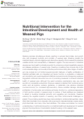 Cover page: Nutritional Intervention for the Intestinal Development and Health of Weaned Pigs