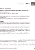 Cover page: Interactive medical word sense disambiguation through informed learning.