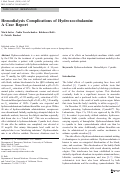 Cover page: Hemodialysis Complications of Hydroxocobalamin: A Case Report