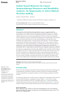 Cover page: Online Search Behavior for Cancer Immunotherapy Resources and Readability Analysis: An Opportunity to Aid in Medical Decision-making