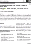 Cover page: Environmental radiation alters the gut microbiome of the bank vole Myodes glareolus