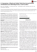 Cover page: A Comparison of Electronic Patient-Portal Use Among Patients with Resident and Attending Primary Care Providers