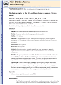 Cover page: Mediatory Myths in the U.S. Military: Tobacco Use as “Stress Relief”