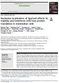 Cover page: Nucleolus localization of SpyCas9 affects its stability and interferes with host protein translation in mammalian cells