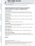 Cover page: Getting HIV Self-Test Kits into the Home for Young African American MSM in Los Angeles: A Qualitative Report