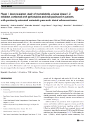 Cover page: Phase 1 dose-escalation study of momelotinib, a Janus kinase 1/2 inhibitor, combined with gemcitabine and nab-paclitaxel in patients with previously untreated metastatic pancreatic ductal adenocarcinoma