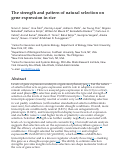 Cover page: The strength and pattern of natural selection on gene expression in rice