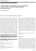 Cover page: Combined effects of precipitation and nitrogen deposition on native and invasive winter annual production in California deserts