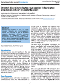 Cover page: Onset of disseminated cutaneous nodules following toe amputation in heart transplant patient