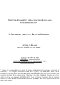 Cover page: The Far-Reaching Impact of Job Loss and Unemployment