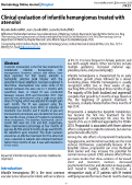 Cover page: Clinical evaluation of infantile hemangiomas treated with atenolol