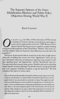 Cover page: The Separate Spheres of the State: Mobilization Rhetoric and Public Policy Objectives During World War II