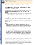 Cover page: Arsenic methylation and lung and bladder cancer in a case-control study in northern Chile