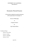 Cover page: Geometric Pursuit Evasion