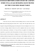 Cover page: Damage Identification Study of a Seven-story Full-scale Building Slice Tested on the UCSD-NEES Shake Table