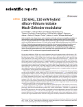 Cover page: 110 GHz, 110 mW hybrid silicon-lithium niobate Mach-Zehnder modulator