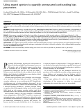 Cover page: Using expert opinion to quantify unmeasured confounding bias parameters