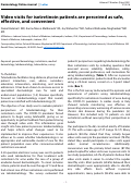 Cover page: Video visits for isotretinoin patients are perceived as safe, effective, and convenient