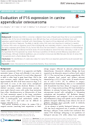 Cover page: Evaluation of P16 expression in canine appendicular osteosarcoma.