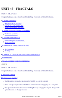 Cover page: Unit 47 - Fractals