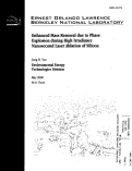Cover page: Enhanced mass removal due to phase explosion during high irradiance nanosecond laser ablation of silicon