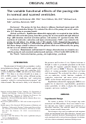 Cover page: The variable functional effects of the pacing site in normal and scarred ventricles