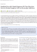 Cover page: Simulated Saccadic Stimuli Suppress ON-Type Direction-Selective Retinal Ganglion Cells via Glycinergic Inhibition