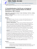 Cover page: CT Hounsfield numbers of soft tissues on unenhanced abdominal CT scans: variability between two different manufacturers' MDCT scanners.