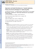 Cover page: Depression and Health Risk Behaviors: Towards Optimizing Primary Care Service Strategies for Addressing Risk