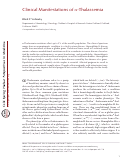 Cover page: Clinical manifestations of α-thalassemia.