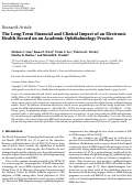 Cover page: The Long-Term Financial and Clinical Impact of an Electronic Health Record on an Academic Ophthalmology Practice