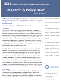 Cover page: Undocumented Immigrants, Driver’s Licenses, and State Policy Development: A Comparative Analysis of Oregon and California