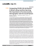 Cover page: Comparing COVID-19 risk factors in Brazil using machine learning: the importance of socioeconomic, demographic and structural factors