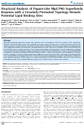 Cover page: Structural Analysis of Papain-Like NlpC/P60 Superfamily Enzymes with a Circularly Permuted Topology Reveals Potential Lipid Binding Sites