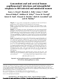 Cover page: Concomitant anal and cervical human papillomavirusV infections and intraepithelial neoplasia in HIV-infected and uninfected women